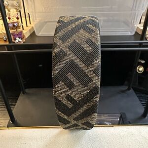 “inspired” Fashion/Costume Black/Brown Patterned Headband